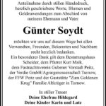 Danksagung Günter Soydt