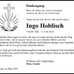 Danksagung Ingo Hoblisch