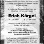 Traueranzeige Erich Kärgel