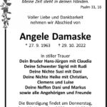 Traueranzeige Angele Damaske
