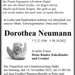 Traueranzeige Dorothea Neumann