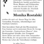 Danksagung Monika Rostalski