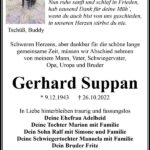 Traueranzeige Gerhard Suppan