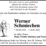 Traueranzeige Werner Schmiechen
