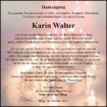 Danksagung Karin Walter