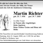 Traueranzeige Martin Richter