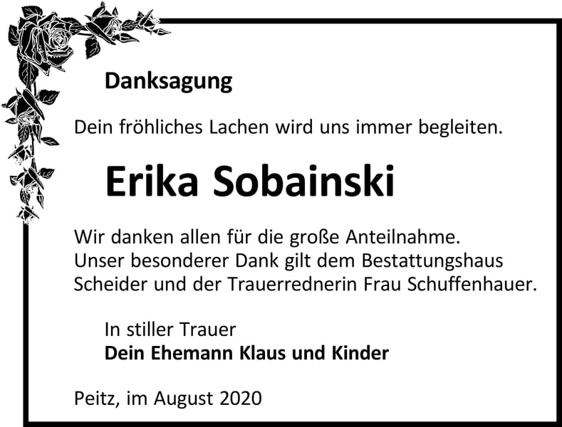 Danksagung Erika Sobainski