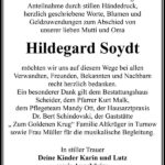 Danksagung Hildegard Soydt
