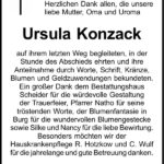 Danksagung Ursula Konzack