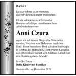 Danksagung Anni Czura