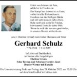 Traueranzeige Gerhard Schulz