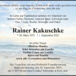 Traueranzeige Rainer Kakuschke