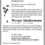 Traueranzeige Werner Sündermann