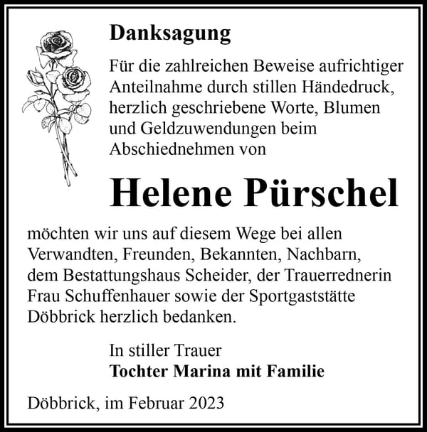 Danksagung Helene Pürschel