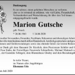 Danksagung Marion Gutsche, geb. Noack
