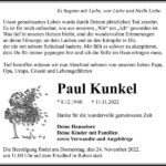 Traueranzeige Paul Kunkel