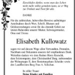 Danksagung Elisabeth Kullowatz