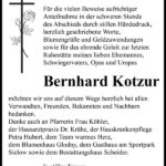Danksagung Bernhard Kotzur