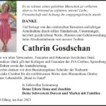 Danksagung Cathrin Gosdschan