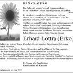 Traueranzeige Erhard Lottra (Erko)