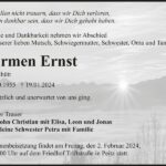 Traueranzeige Carmen Ernst, geb. Schütt