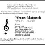 Traueranzeige Werner Mattusch