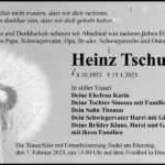Traueranzeige Heinz Tschuck