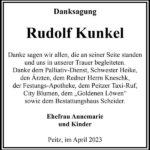 Danksagung Rudolf Kunkel