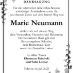 Danksagung Marie Neumann