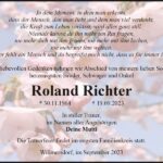 Traueranzeige Roland Richter