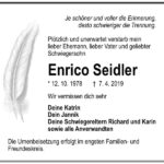 Traueranzeige Enrico Seidler