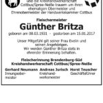 Nachruf Günther Britza