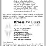 Traueranzeige Bronislaw Bulka