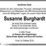 Danksagung Susanne Burghardt
