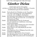 Traueranzeige Günther Dielau, geb. Dielau