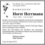 Danksagung Horst Herrmann