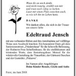Danksagung Edeltraud Jensch