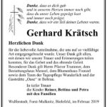 Traueranzeige Gerhard Krätsch