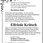 Danksagung Elfriede Krätsch