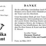 Traueranzeige Monika Kuhnt