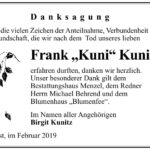Traueranzeige Frank „Kuni“ Kunitz