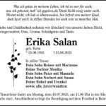 Traueranzeige Erika Salan, geb. Kuba