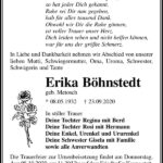 Traueranzeige Erika Böhnstedt, geb. Metosch