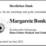Danksagung Margarete Bonkaß