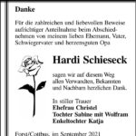 Danksagung Hardi Schieseck
