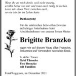 Danksagung Brigitte Branzko