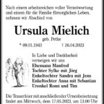 Traueranzeige Ursula Mielich, geb. Petke