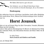 Danksagung Horst Jesussek