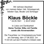 Traueranzeige Klaus Böckle
