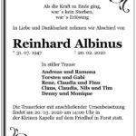 Traueranzeige Reinhard Albinus